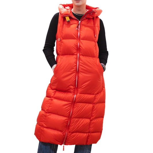 Parajumpers Elver Red Long Down Vest Jacket S