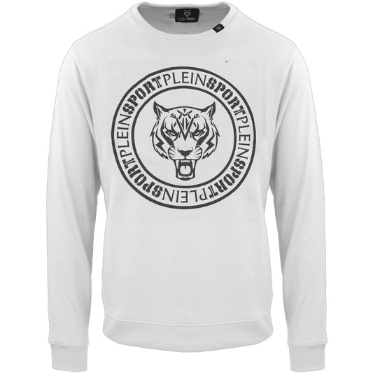 Plein Sport Large Circle Logo White Jumper S