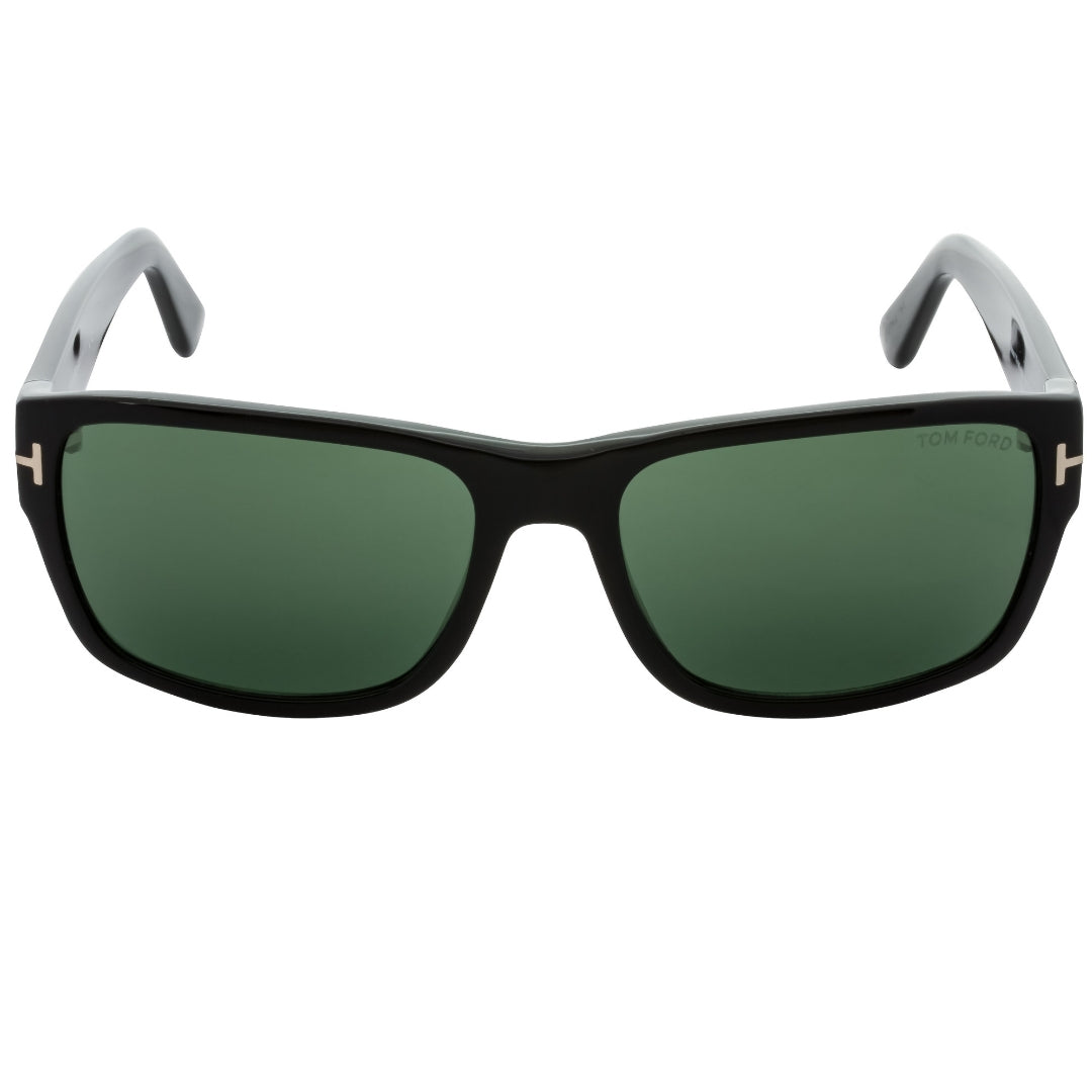 Tom Ford Green Lens Shiny Black Sunglasses One Size