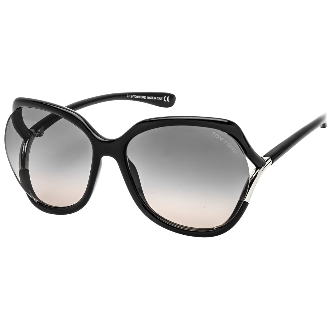 Tom Ford Gradient Smoke Lens Shiny Black Sunglasses One Size