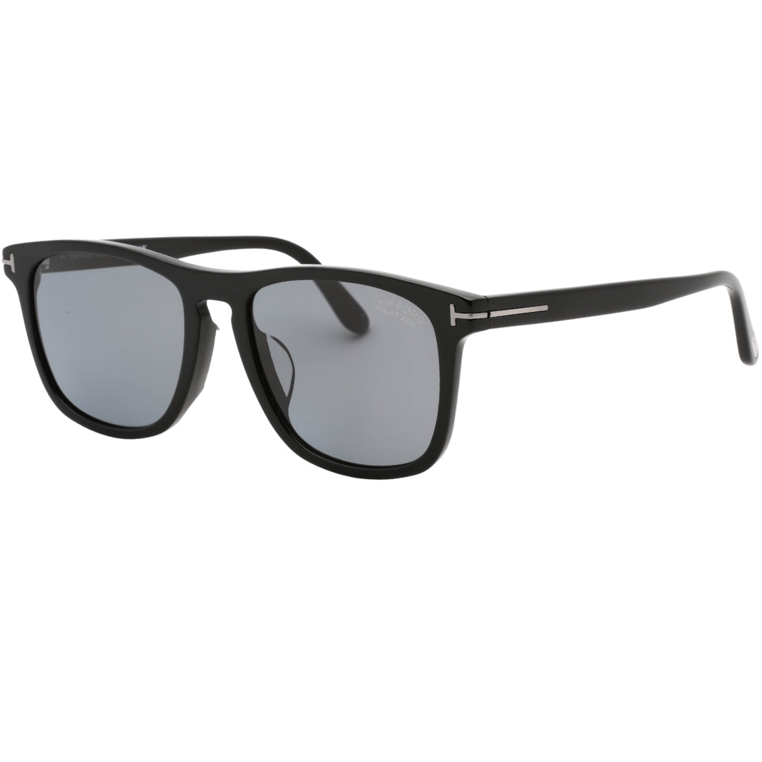 Tom Ford Smoke Polarized Lens Shiny Black Sunglasses One Size