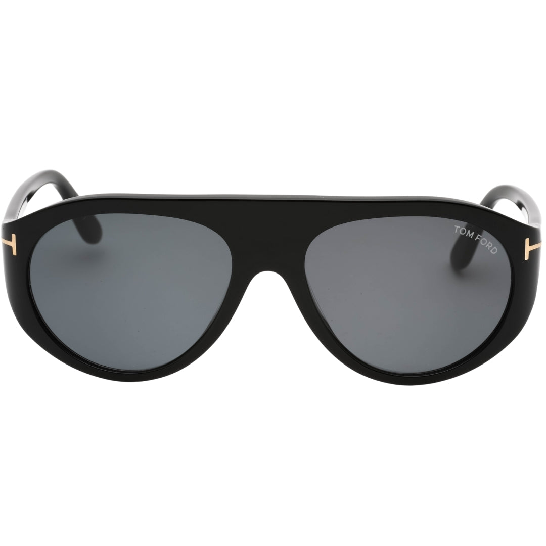 Tom Ford Smoke Lensed Shiny Black Sunglasses One Size