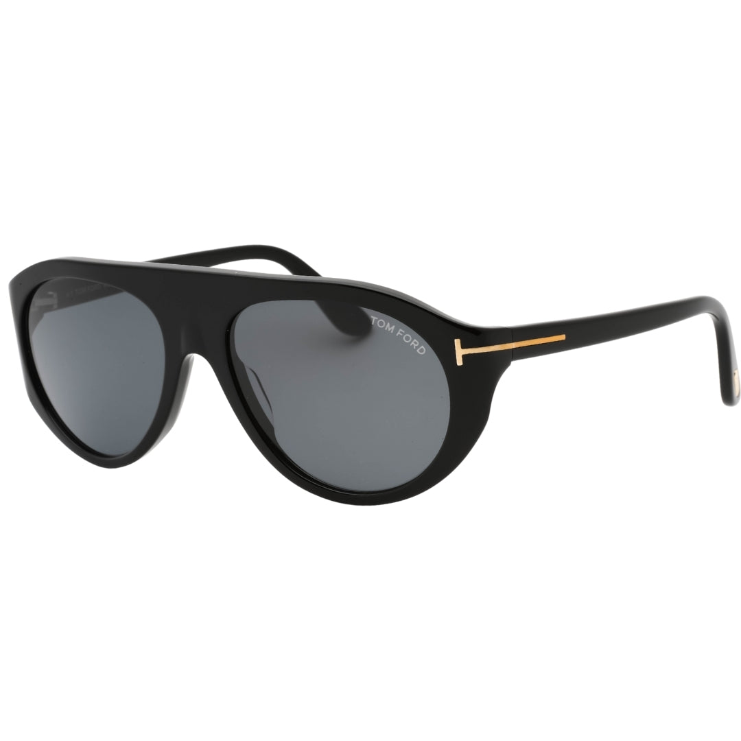 Tom Ford Smoke Lensed Shiny Black Sunglasses One Size