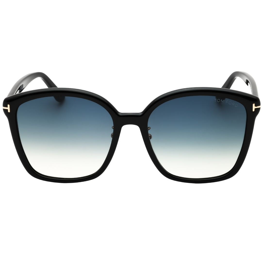 Tom Ford Smoke Gradient Lens Shiny Black Sunglasses One Size