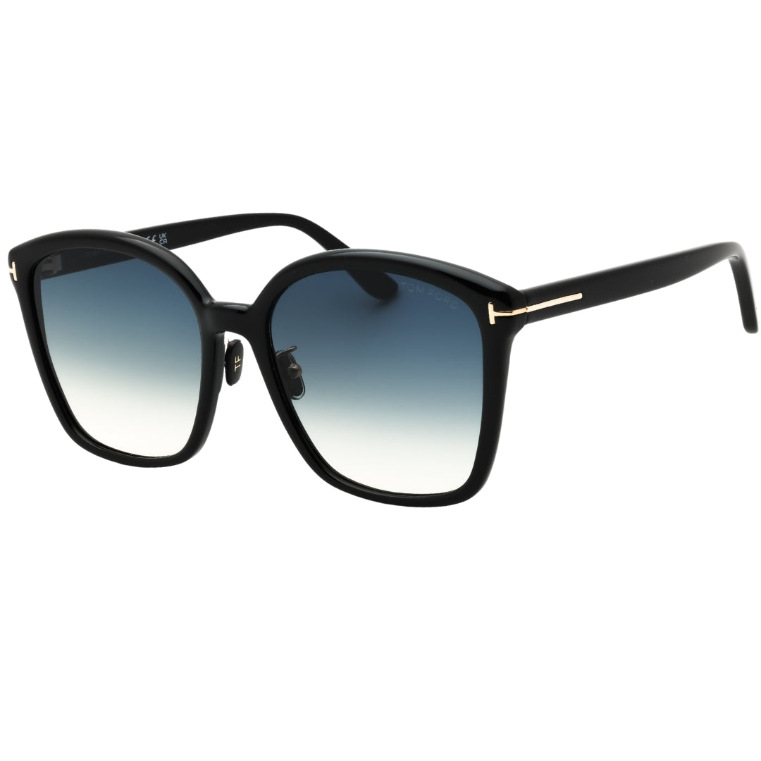 Tom Ford Smoke Gradient Lens Shiny Black Sunglasses One Size