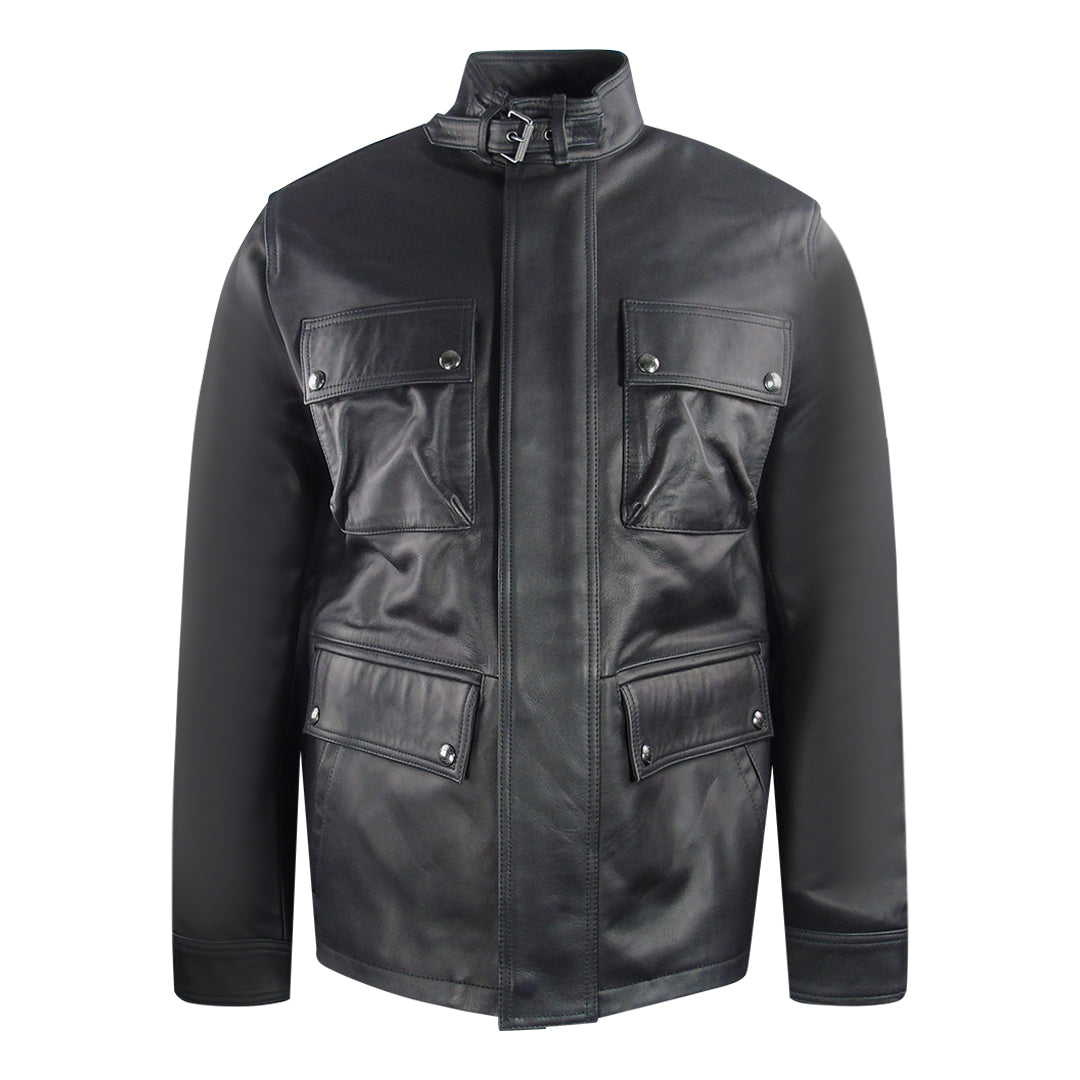 Belstaff Black Grant Leather Jacket XS