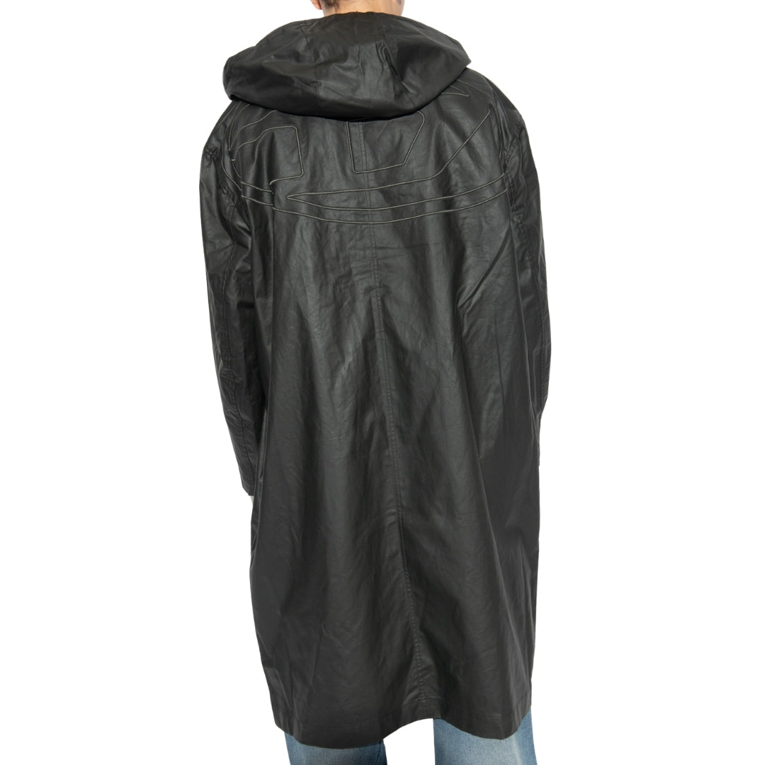 Diesel Long Black Rain Coat M