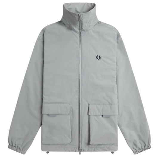 Fred Perry Patch Pocket Zip Closure Grey Jacket XS