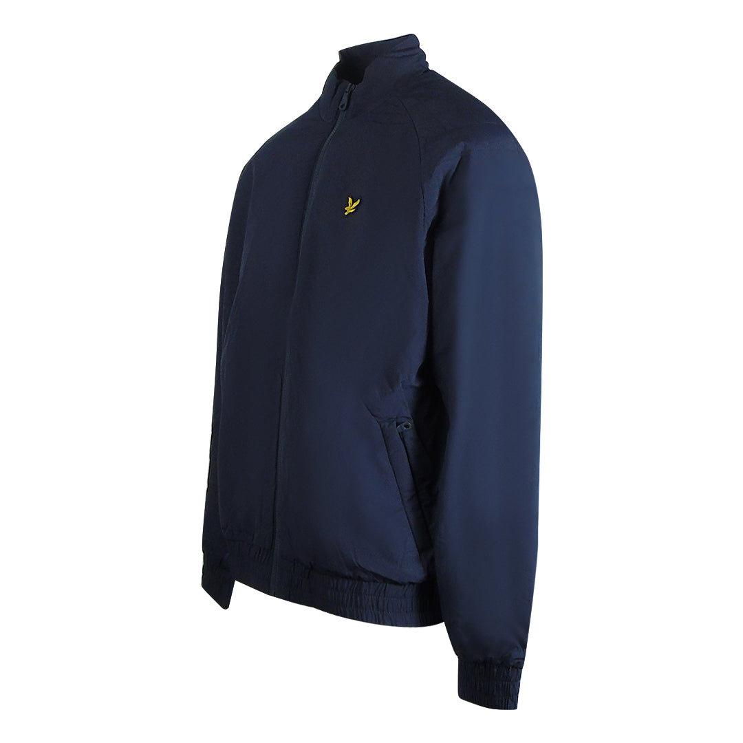 Lyle & Scott Navy Blue Quilted Sleeve Full Zip Jacket M