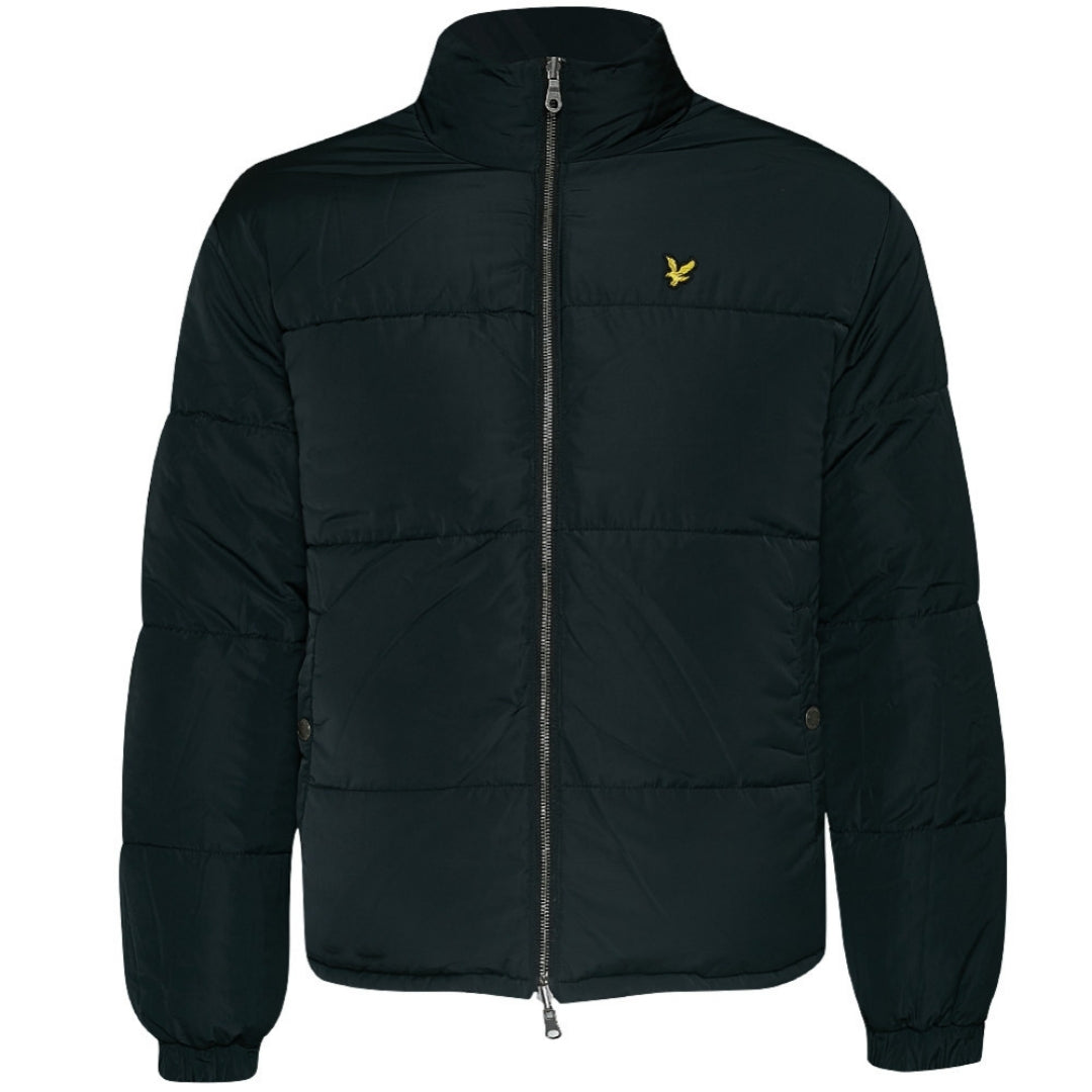 Lyle Scott Fair Isle Reversible Black Puffer Jacket