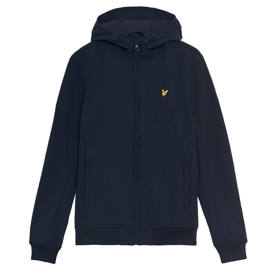 Lyle & Scott Branded Dark Navy Blue Fleece Back Softshell Jacket S