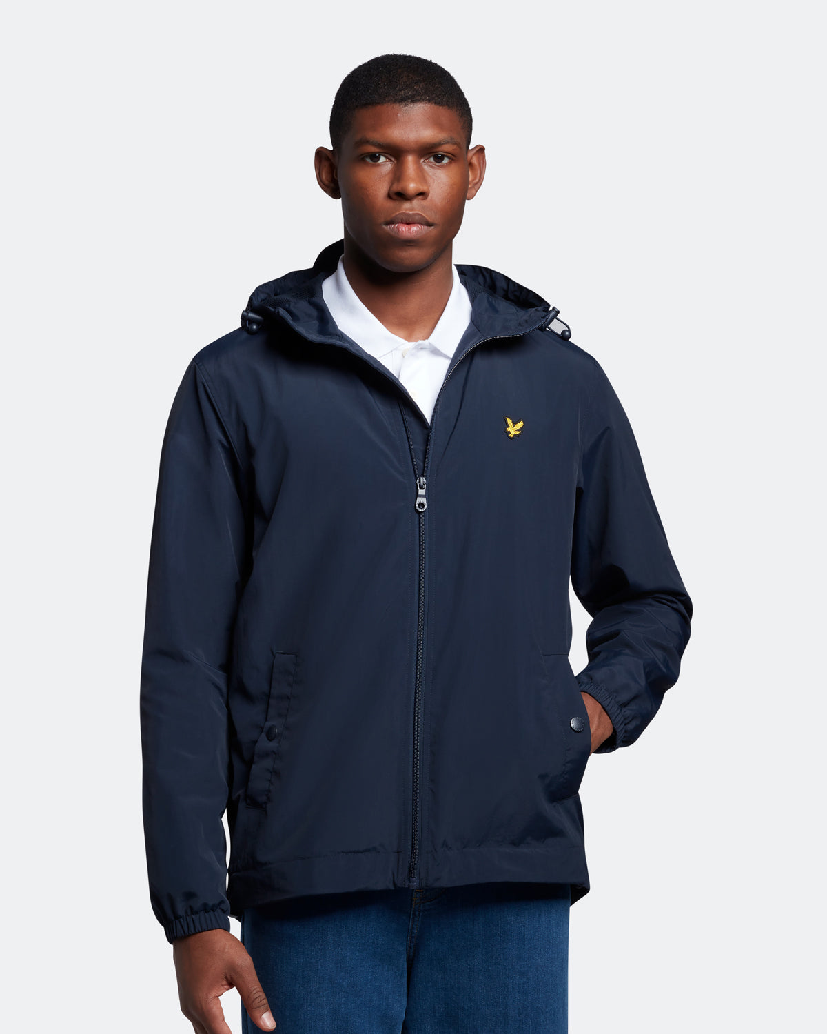 Lyle and scott coat blue best sale