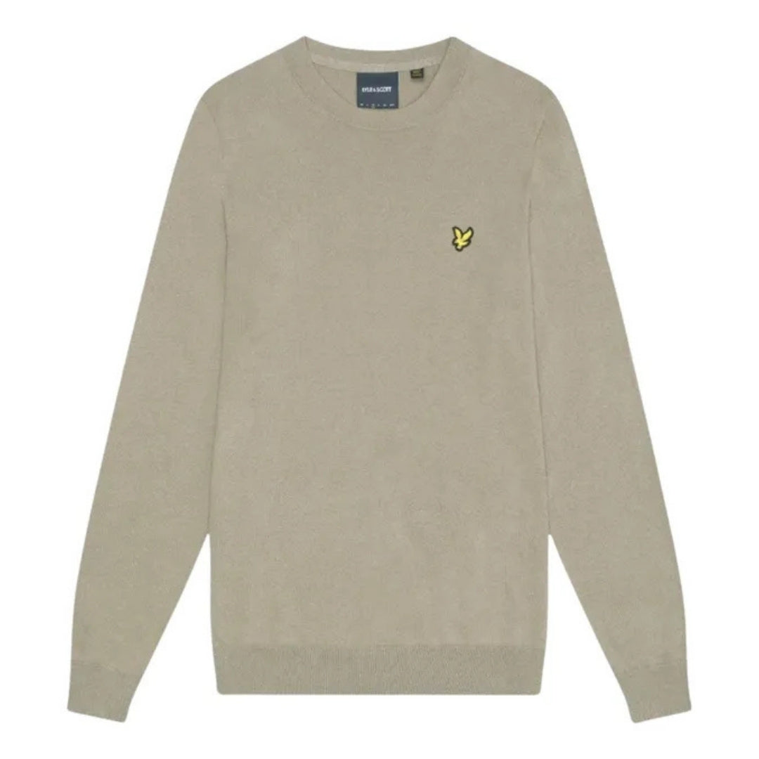 Lyle & Scott Crew Neck Sage Uniform Brown Pull Over Jumper S