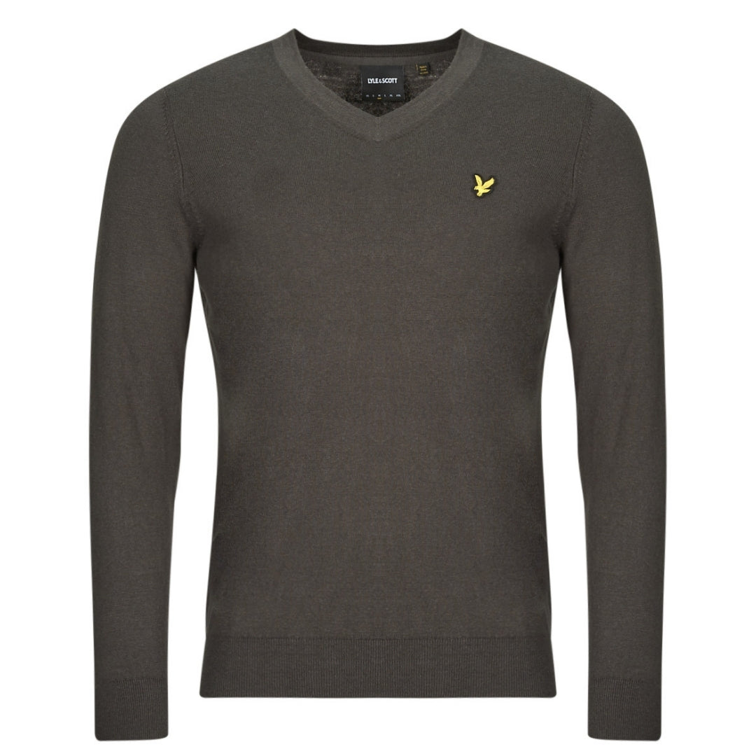 Lyle & Scott V-Neck Gunmetal Grey Pull Over Jumper S