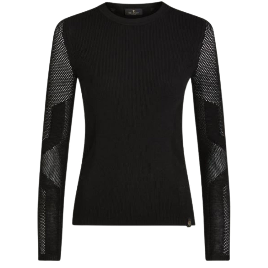 Belstaff Kai Crewneck Long Sleeve Black T-Shirt XS