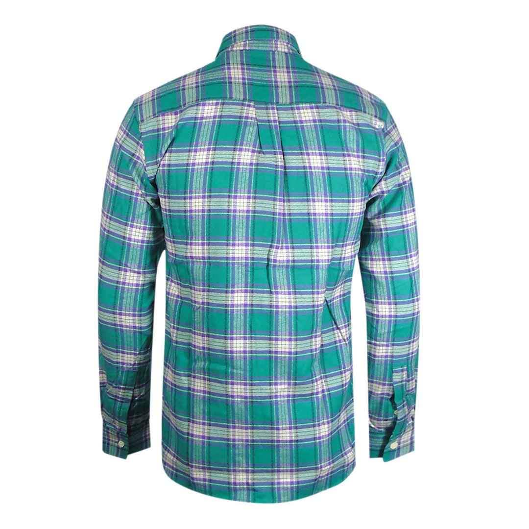 Lyle & Scott Long Sleeve Green Check Flannel Shirt XS