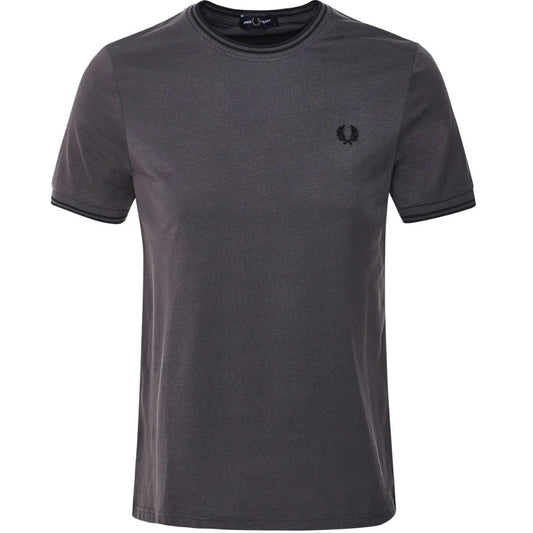 Fred Perry Twin Tipped Gunmetal Grey T-Shirt S