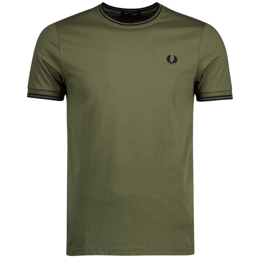 Fred Perry Twin Tipped Uniform Green T-Shirt XXXL