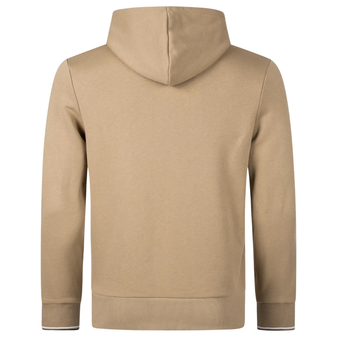 Fred Perry Twin Tipped Sleeve Light Brown Hoodie S