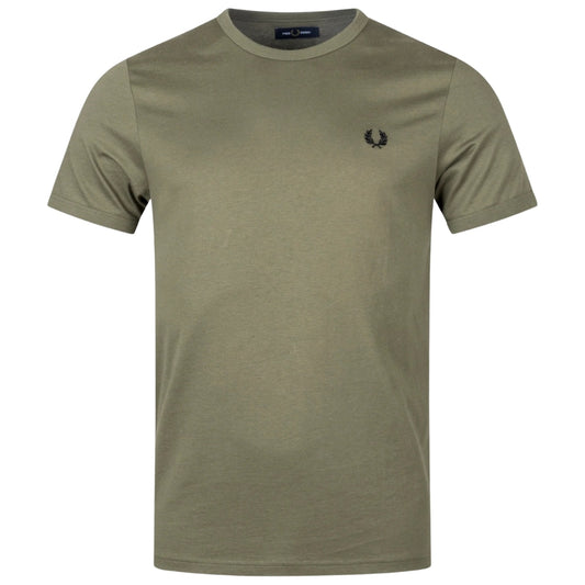 Fred Perry Uniform Green Ringer T-Shirt XS