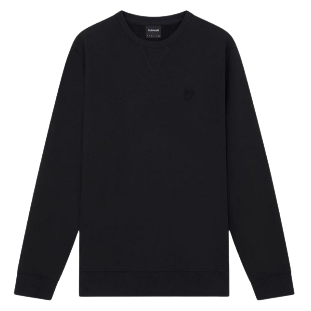 Lyle & Scott Tonal Eagle Logo Black Pull-over Sweatshirt