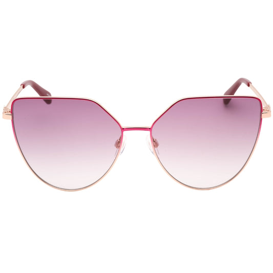 Love Moschino Fuchsia Pink Lens Rose Gold Frame Sunglasses One Size