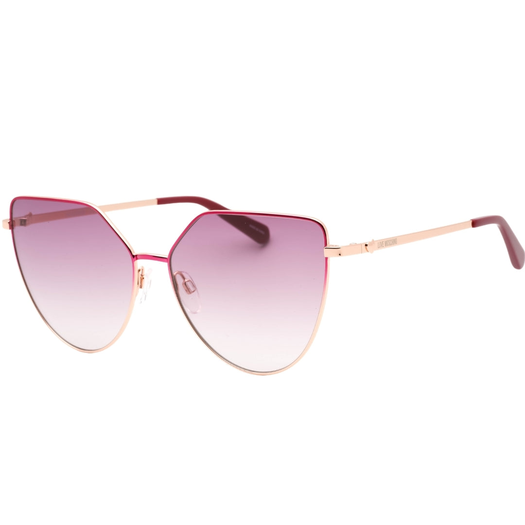 Love Moschino Fuchsia Pink Lens Rose Gold Frame Sunglasses One Size