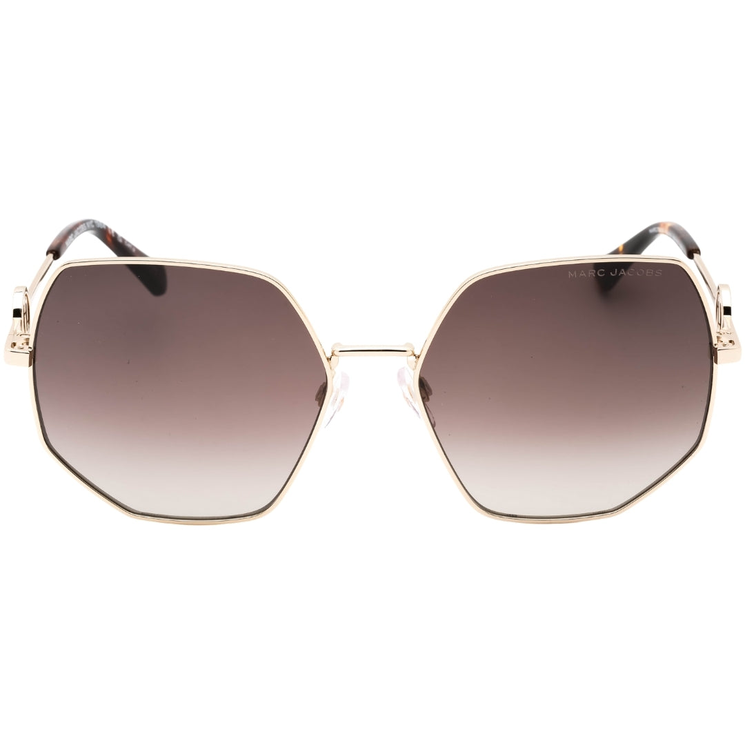 Marc Jacobs Havana Leg Ends Gold Sunglasses One Size