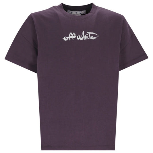 Off-White Paint Arrow Logo Oversized Fit Purple T-Shirt XS