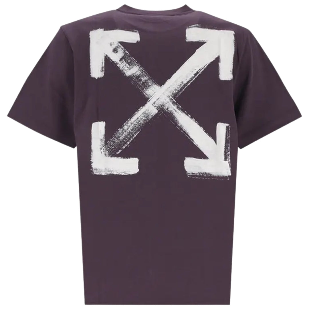 Off-White Paint Arrow Logo Oversized Fit Purple T-Shirt XS