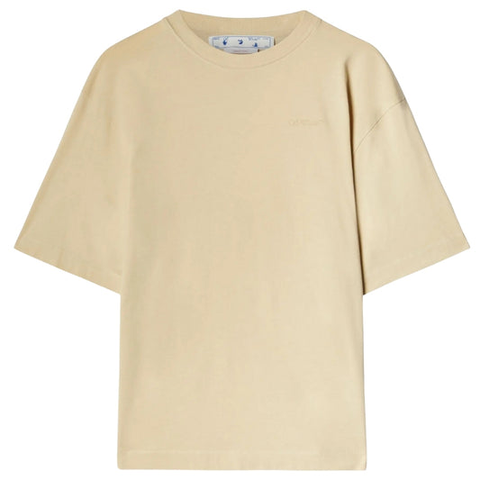 Off-White Scribble Carry Over Skate Fit Ivory Beige T-Shirt XS