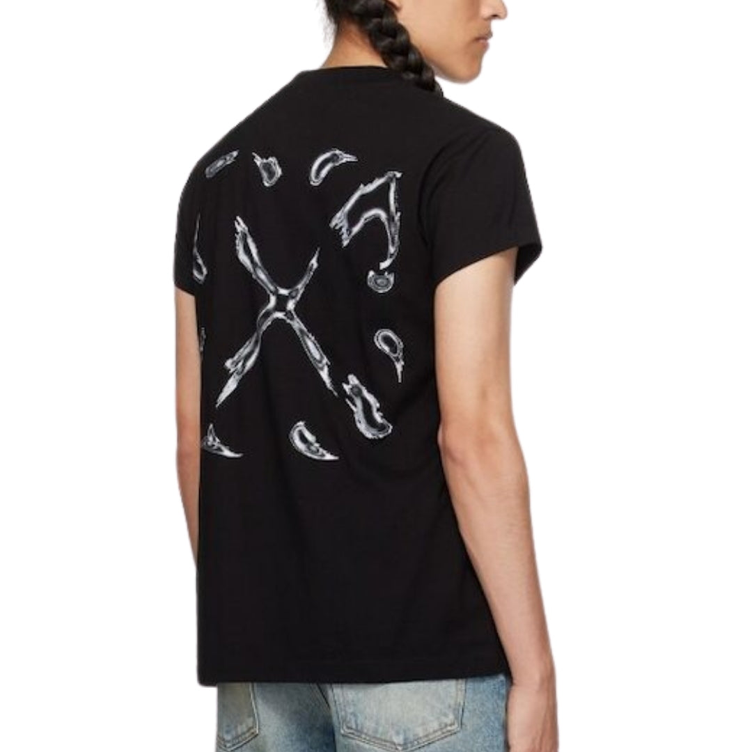 Off-White Noise Arrow Shaped Logo Black T-Shirt S