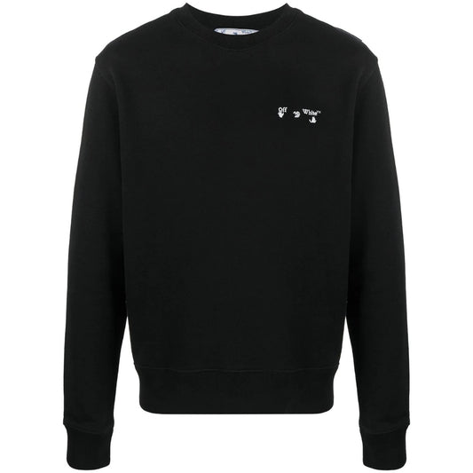 Off-White OW Logo Slim Fit Black Sweatshirt XS