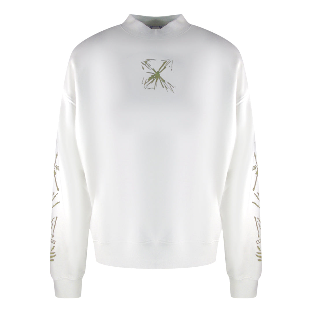 Off-White Splash Arrow Skate Fit White Sweatshirt S