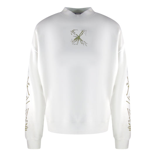 Off-White Splash Arrow Skate Fit White Sweatshirt S