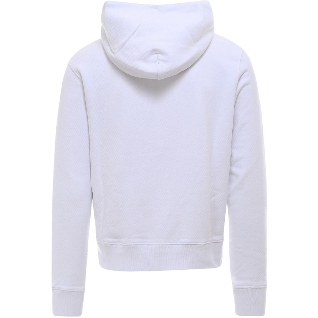 Off-White OW Logo Slim Fit White Hoodie XS