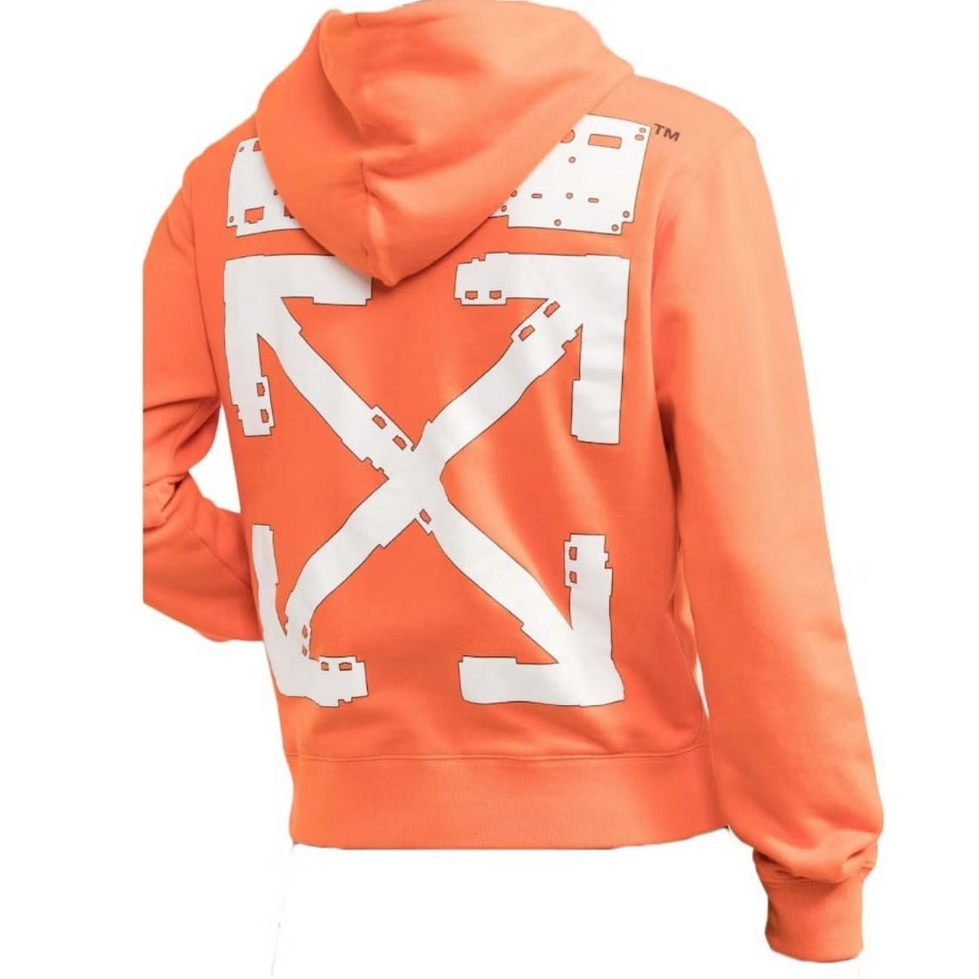 Off White X Teenage Engineering Regular Fit Orange Hoodie