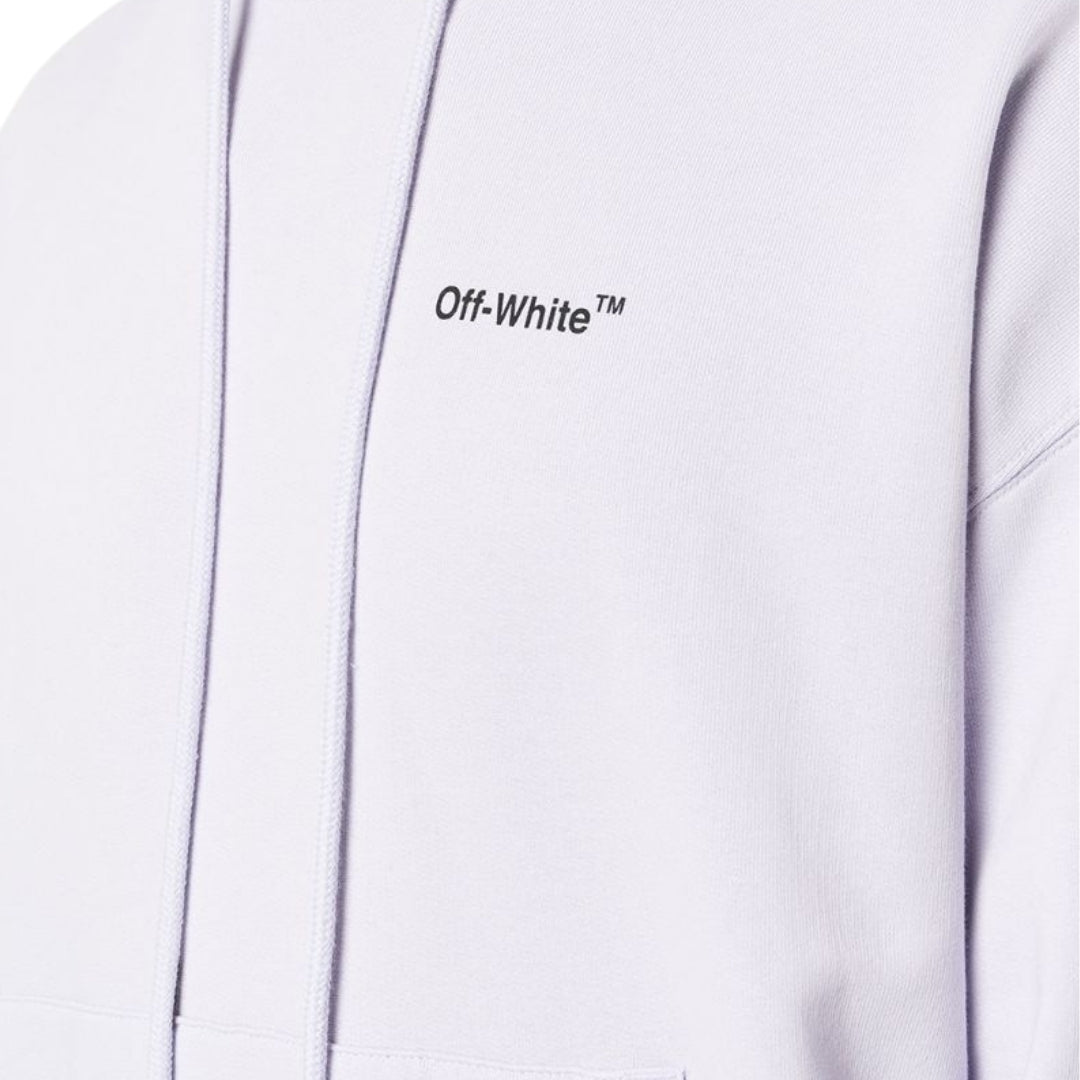 Off-White Caravaggio Arrow Over Dusty Lilac Purple Hoodie XS