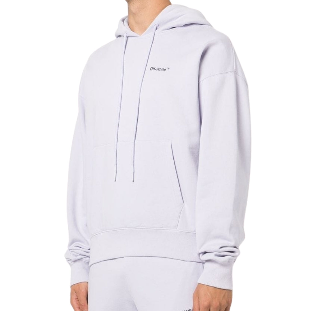 Off-White Caravaggio Arrow Over Dusty Lilac Purple Hoodie XS