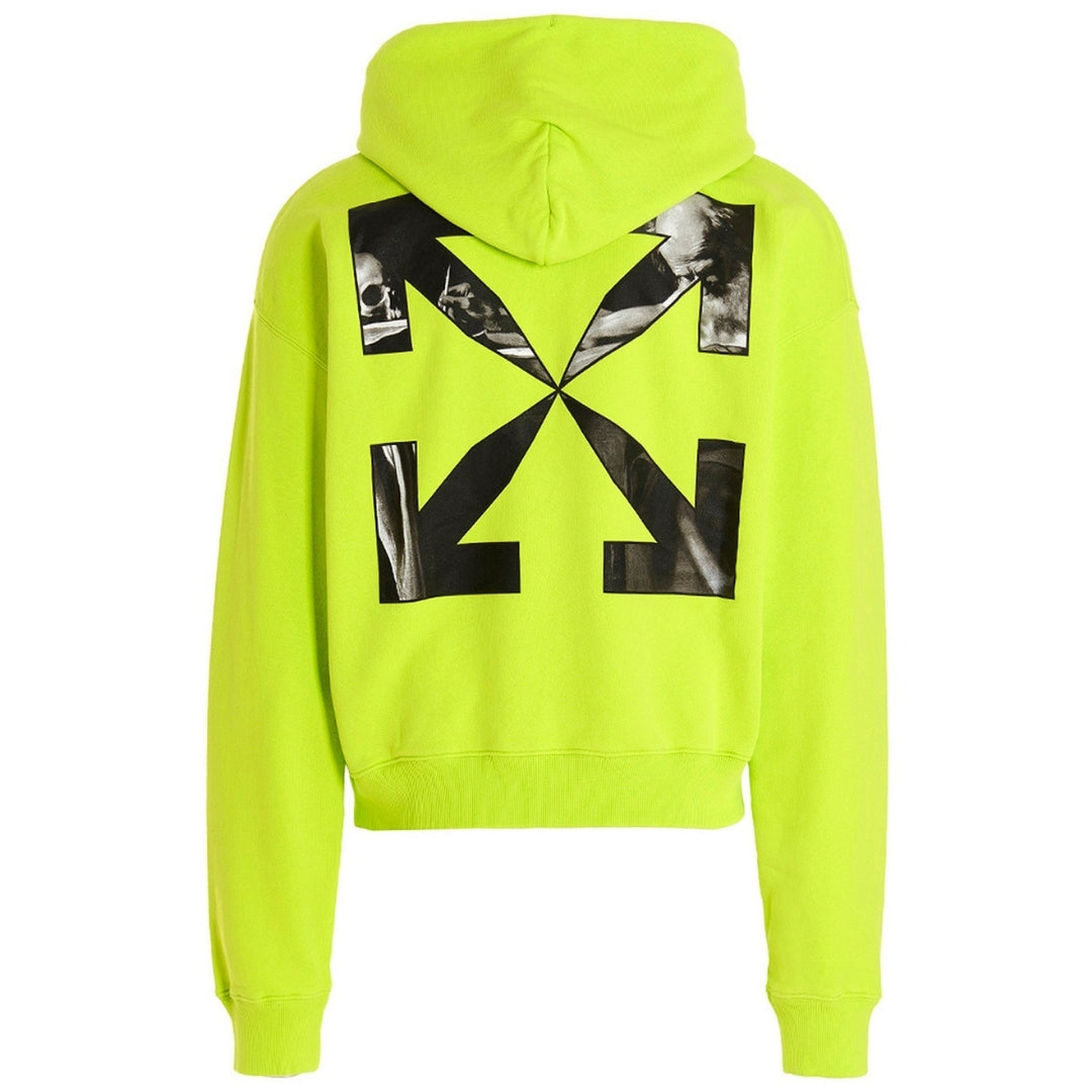 Off-White Caravaggio Arrow Over Lime Green Hoodie XS