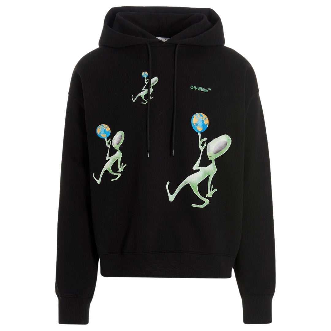 Off-White Alien Arrow Skate Fit Black Hoodie XS