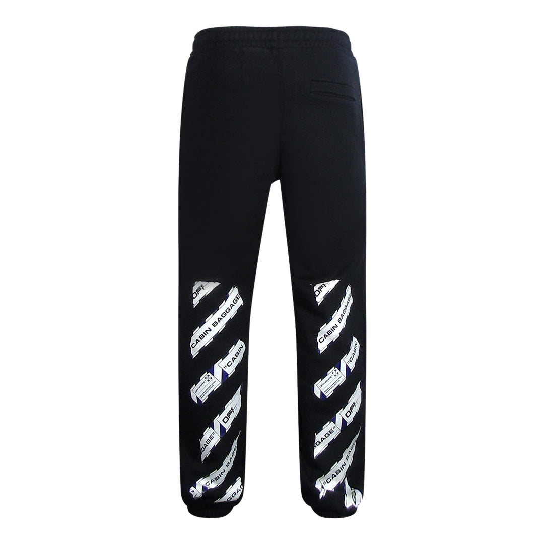 Off-White Airport Tape Logo Black Sweatpants M