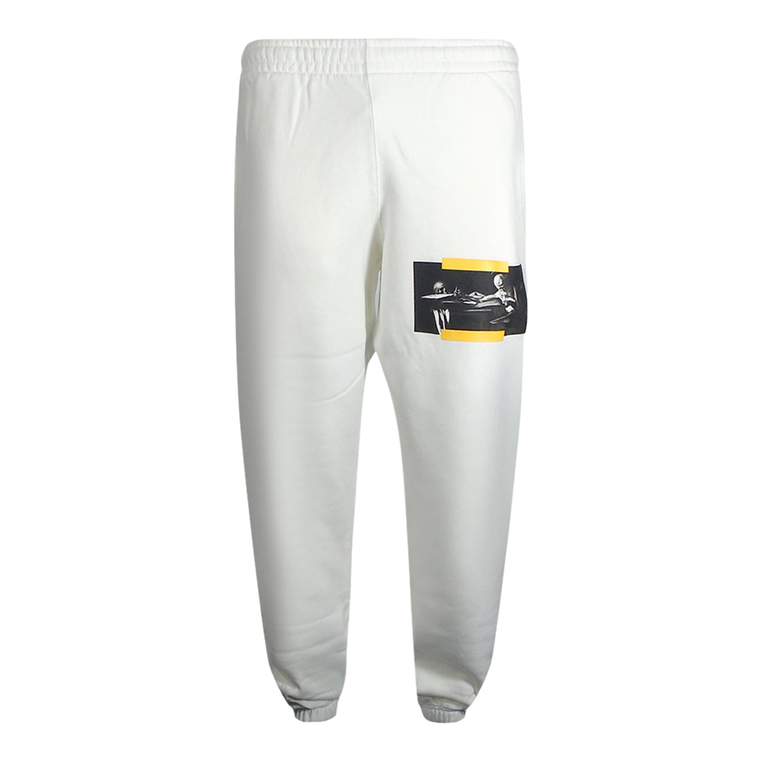 Off-White Caravaggio Painting Shorten Logo White Sweatpants XS