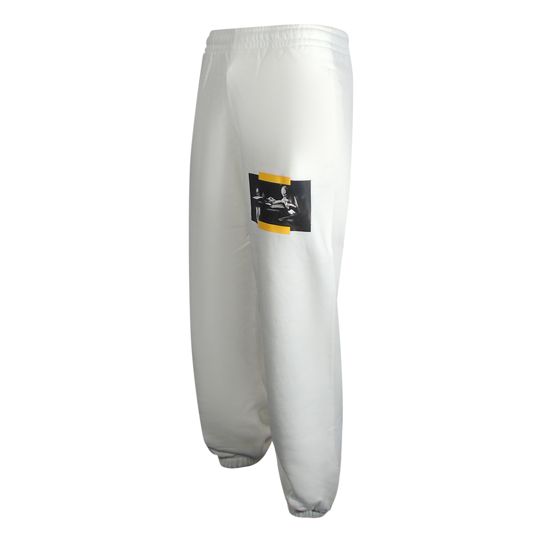 Off-White Caravaggio Painting Shorten Logo White Sweatpants XS