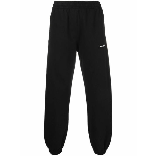 Off-White Wave Outline Diag Design Black Sweatpants XS