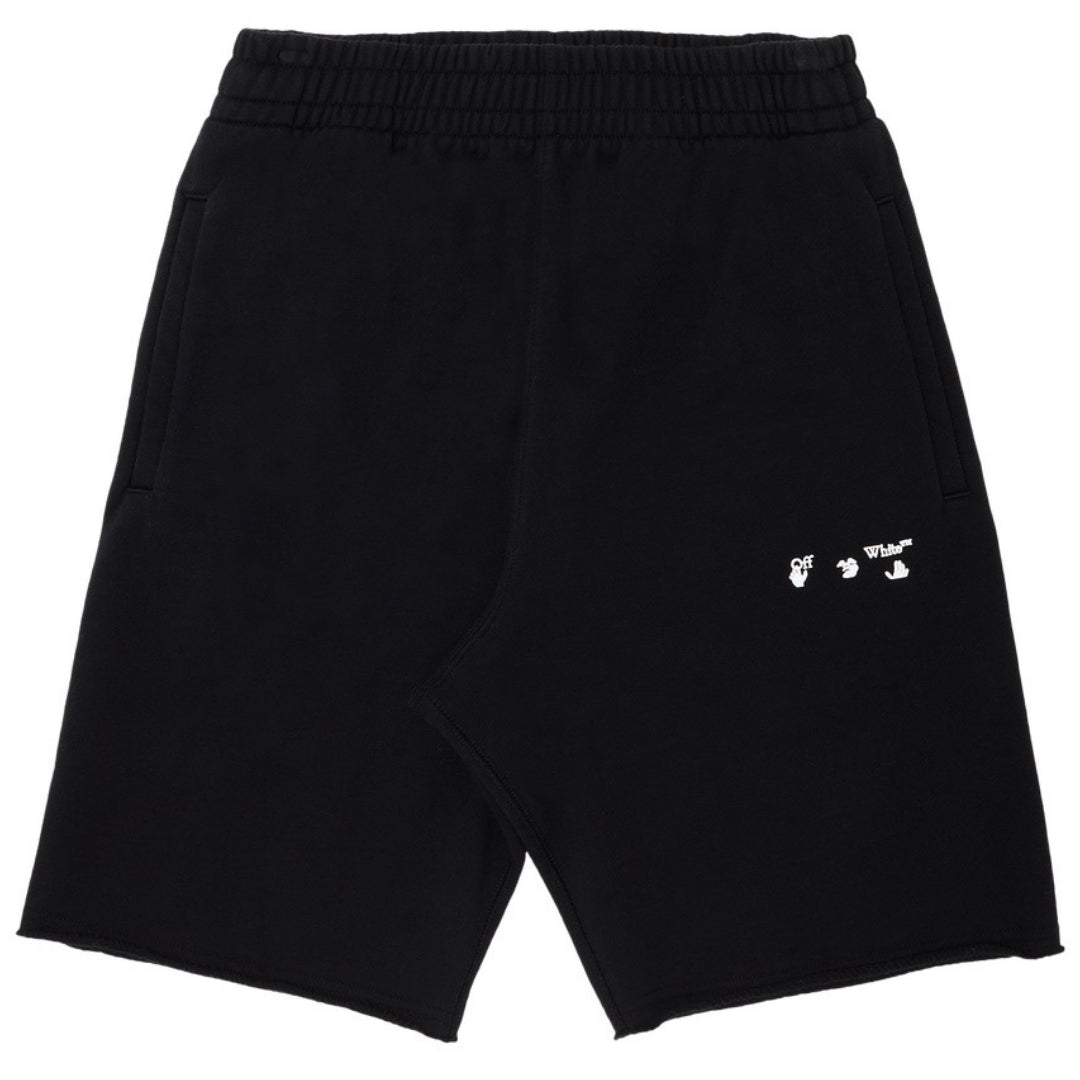 Off-White OW Logo Black Sweat Shorts XS