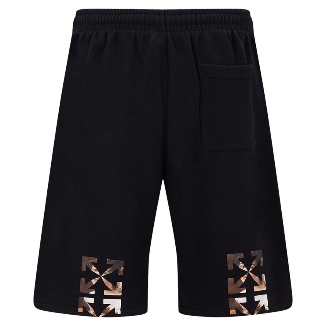 Off-White Caravaggio Lute Skate Black Sweat Shorts XS