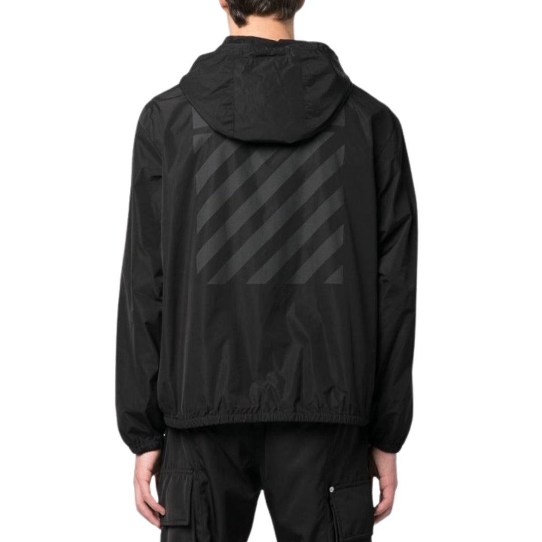 Off-White Diag Tab Windbreaker Black Jacket XS