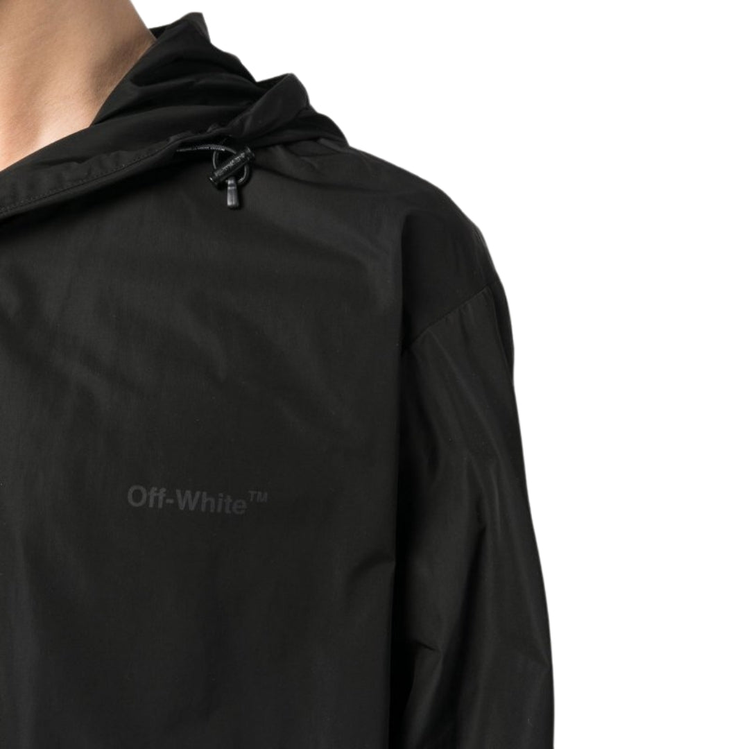 Off-White Diag Tab Windbreaker Black Jacket XS