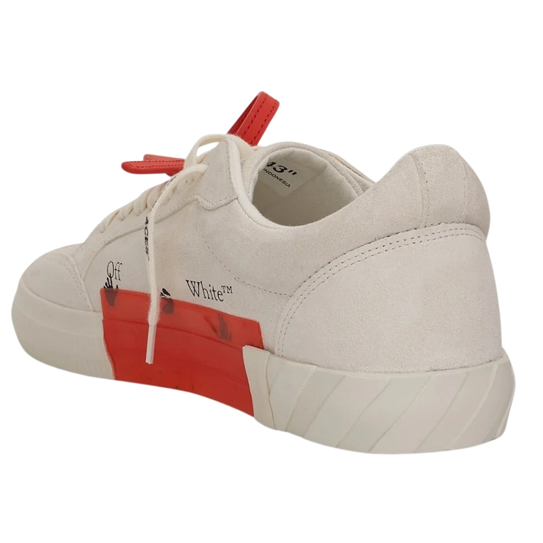 Off-White Low Vulcanized Suede White Sneakers UK 9